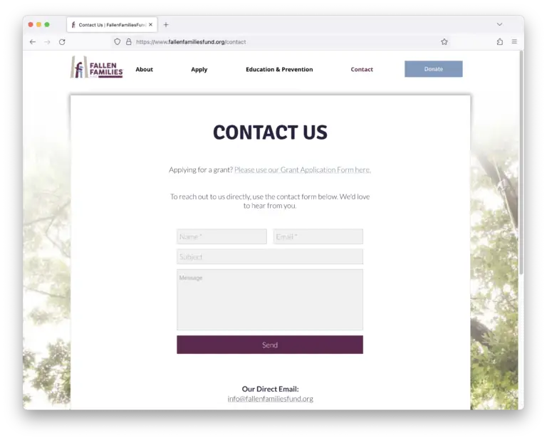 FFF Site Contact